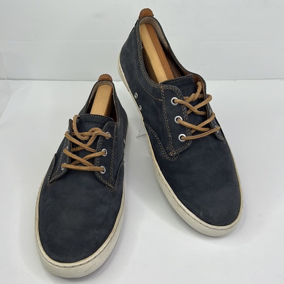 FRYE MEN’S NORFOLK DECK SHOES INDIGO SUNWASH NUBUCK LEATHER SZ 11.5 - Picture 2 of 11
